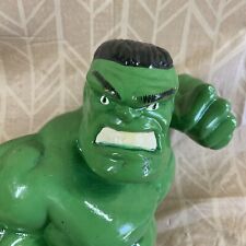 Marvel 2003 Avengers Incredible Hulk Vintage Ceramic Coin Piggy Bank Green picture