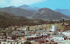 Estes Park Colorado, Main Street Birds Eye View, Vintage Postcard picture