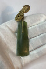 New Zealand Toki/Adze Jade Nephrite Green Stone Maori Pendant Necklace. picture