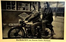 1900s Real Photo card Gustav Hartmann Motorbike ANTIQUE POSTCARD picture