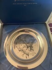 Limited Edition 1971 Second Annual Franklin Mint Christmas Plate Norman Rockwell picture