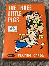 The Three Little Pigs Vintage Children’s Game Deck Of Walt Disney Playing Cards picture