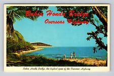 Key West FL-Florida, Bahia Honda Bridge Overseas Highway, Vintage Postcard picture