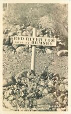 Tombstone Arizona Red River Tom Grave 1950s RPPC Photo Postcard 21-11112 picture