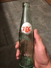 Vintage 1970s 10 oz RC -Cola Bottle Green Glass THICK ACL Painted Label picture