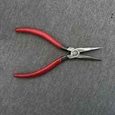 VINTAGE UTICA 227 NOSE PLIERS 6-3/4” LONG LUBRING RED GRIP USA picture