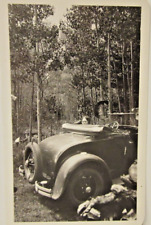 1930 or 1931 FORD MODEL A Roadster w/lady in seat, b&w photo, 4 1/2