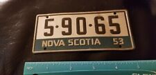 Vintage 1950’s Nova Scotia BICYCLE LICENSE PLATE picture