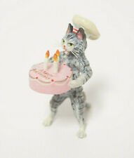 Fritz Bermann Austrian Vienna Bronze Cat Cook Chef Birthday Cake Sculpture FBW picture
