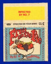 FRUIT OF THE LOOSE 1970'S 1960'S FLEER LOONEY LABELS CLOTH STICKER INSERT picture