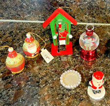 Assortment of 6 Christmas Ornaments  Kurt Adler Santa , Nutcracker picture