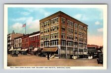 Meriden CT-Connecticut, Hall & Lewis Block, Main Street Antique Vintage Postcard picture
