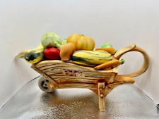 The Tea Pottery Vegetables Cart -Handmade & Painted in ENGLAND picture