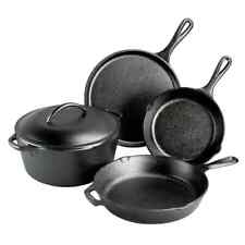 Lodge Cast Iron Seasoned 5-Piece Set with Skillet, Griddle & Dutch Oven NEW IN B picture