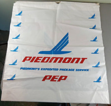 Vintage PIEDMONT AIRLINES Advertising LARGE PLASTIC Drawstring Bag Speedbird PEP picture