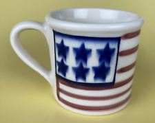 Vintage Hartstone USA American Flag Stars & Stripes Coffee Mug ~ 1982 picture