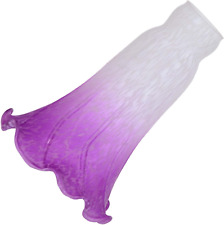 White Purple Lily Glass Lamp Shade picture
