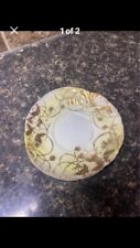 Vintage Yellow And White With Gold Outlines Saucer  picture