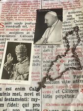 RARE POPE TRUE PHOTOS : Pius XII & John XXIII+ Cross & Chain sterling silver 925 picture