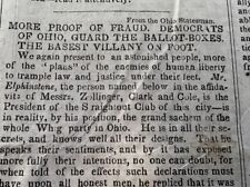 1840 Presidential Election Hysteria Pre Civil War United States Newspaper picture