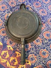 Antique Wagner Mfg Co  Cast Iron #8 Waffle Iron With Low Base Pat. 1892 picture