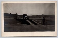 RPPC Automobile Crossing Bridge with Ramps c1910 Postcard E29 picture