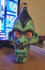 VTG Gemmy Halloween Green Talking Shrunken Head Motion Hangable Spooky  picture