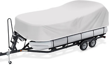 Pontoon Boat Cover, Waterproof 800D PU Oxford Trailerable Pontoon Cover with Sto picture