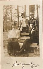 RPPC Lakewood New Jersey Well Dressed People Antique Real Photo Postcard 1906 picture