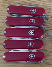  Lot Of 5 Victorinox Classic SD Swiss Army , All Red picture