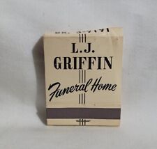 Vintage L.J. Griffin Funeral Home Matchbook Detroit Michigan Advertising Full picture