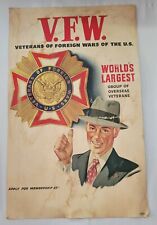 Vintage VFW Poster Lithograph 21.75x13.5