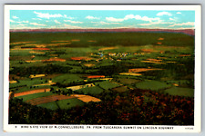c1920s Bird's Eye View McConnelsburg PA Tuscarora Summit Antique Postcard picture