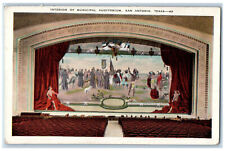c1930's Mural Painting Interior of Municipal Auditorium San Antonio TX Postcard picture