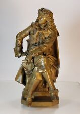 Fine 19th century Antique European French  Bronze  Statue signed D Marie MOLIERE picture