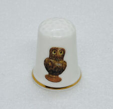 Vintage The Potteries Museum Art Gallery Ceramic Thimble Owl Design Hanbridge 16 picture