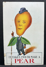 Postcard It Takes Two To Make a Pear Humor Comic ~  R.P.O. picture