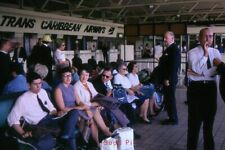 #SL70- a Old 35mm Slide Photo- People Inside Airport- 1966 picture