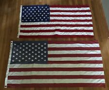 Set of 2 United States USA US American Flags - Annin 3x5 ft. picture