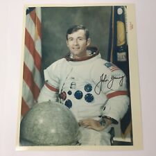 Vintage NASA Apollo Astronaut John Young Red Ink Signed Photo 1971 Kodak 10x8 picture