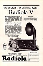 1923 RADIOLA V Radio Receiver ~ Biggest Christmas Gift ~ VINTAGE PRINT AD picture