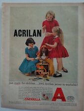 1956 Cinderella Acrillin Jersey girls dress basset hound dog vintage fashion ad picture