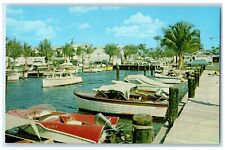 c1960 Briny Breeze Yacht Basin Delray Beach Florida FL Antique Unposted Postcard picture