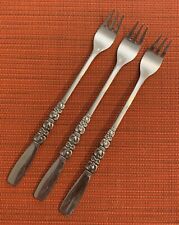 Oneida Northland Stainless REBECCA Pattern Glossy COCKTAIL FORKS 6-1/8” Set of 3 picture