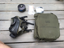 Super Nice  Early 1990's M40/42 Gas Mask with Carry Bag & Spare Lenses, Size L picture