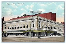 1921 Exterior View Orpheum Theatre Streetcar Trolley Lincoln Nebraska Postcard picture