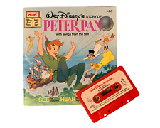 Vintage Walt Disney's Story of Peter Pan Read Along Book and Cassette Tape 1977 picture