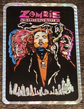 Vintage ZOMBIE NIGHTMARE Prism Vending Machine Sticker 1980s Horror Movie picture