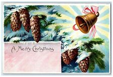 c1910's Christmas Pinecones Ringing Bell Dover Pennsylvania PA Antique Postcard picture
