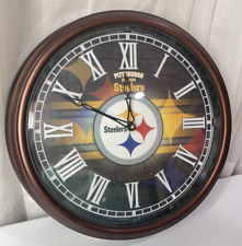 The Bradford Exchange Pittsburgh Steelers LED Night Illuminated Atomic Clock 14